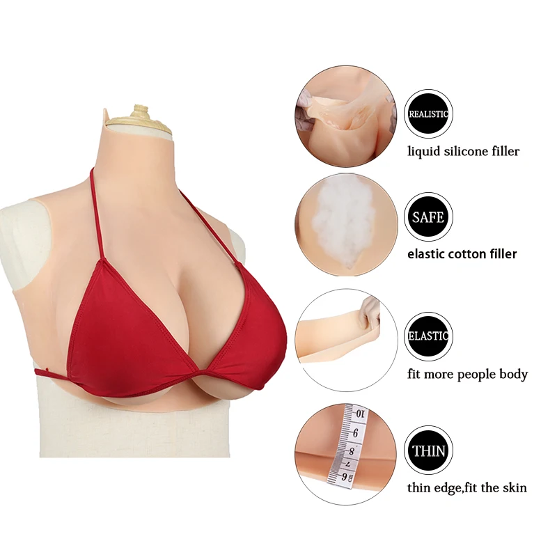liifun realistic silicone breast forms fake
